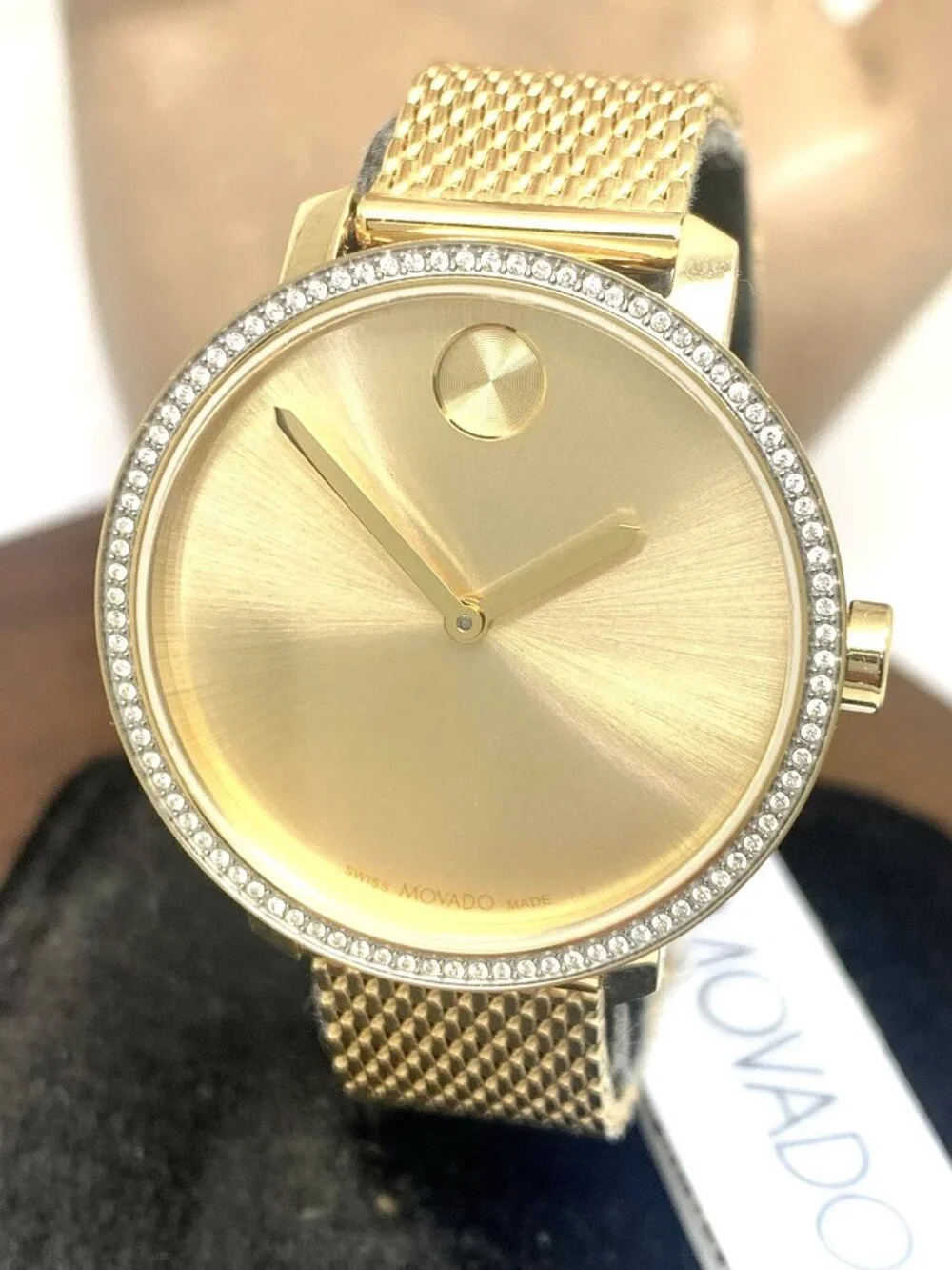 Movado Women's Watch 3600841 Bold Swiss Quartz Gold Dial Stainless Steel 34mm